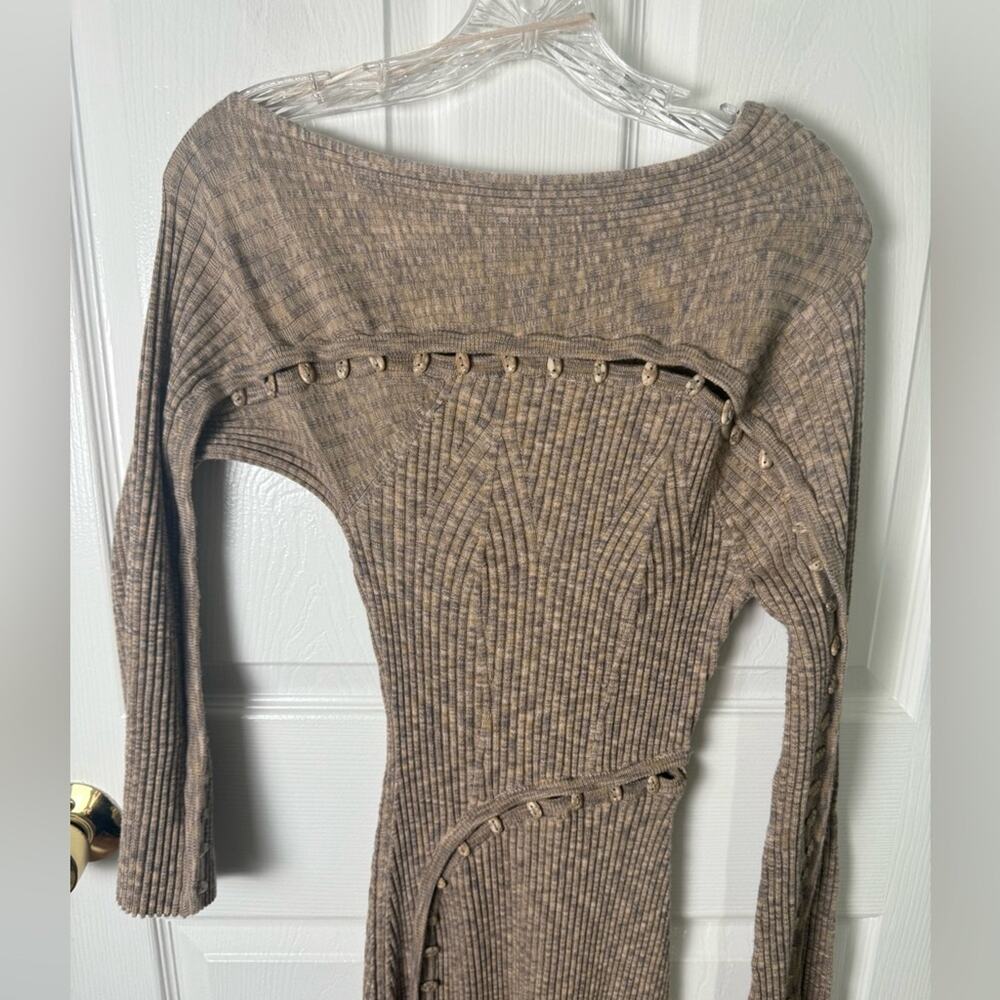 Cult Gaia Rosalia Knit Midi Dress in Canyon Tan M - Picture 3 of 11